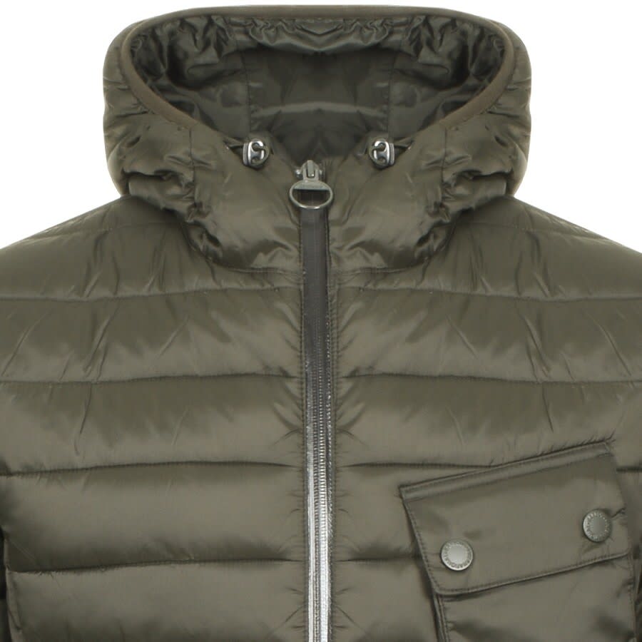 Barbour International Quilted Ouston Jacket Green